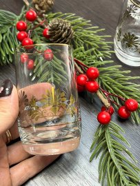 Стаканы Богемия, Чехословакия. Тонкое стекло, золотой орнамент. Этикетка. Цена за 6 шт. Картинка 6